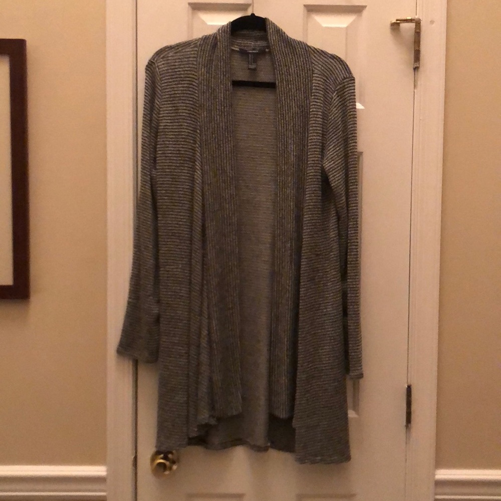 Black and gray striped cardigan